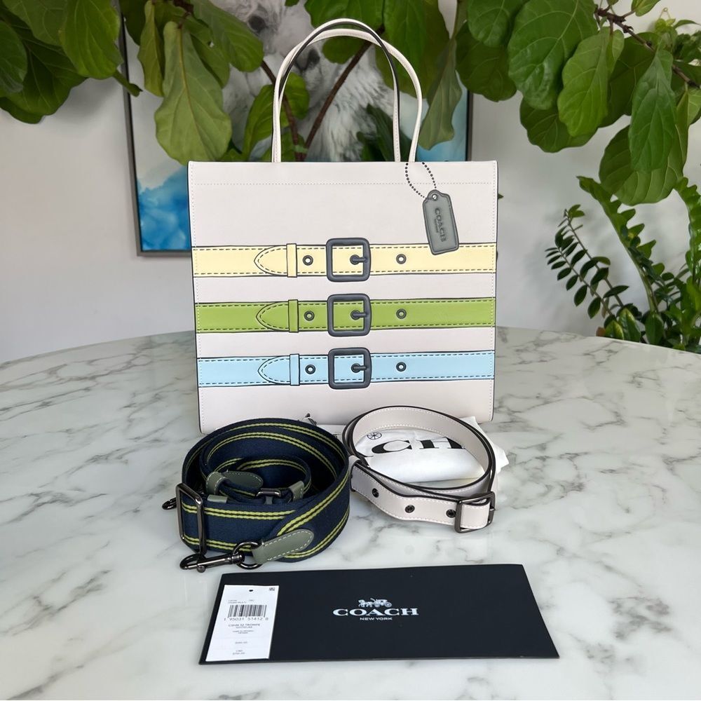 NWT Coach Cashin Carry 32 Trompe L’oeil C9724 Spring 2022 Runway Collection - Picture 1 of 16